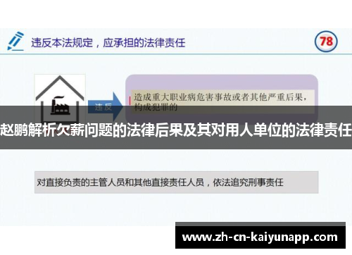 赵鹏解析欠薪问题的法律后果及其对用人单位的法律责任